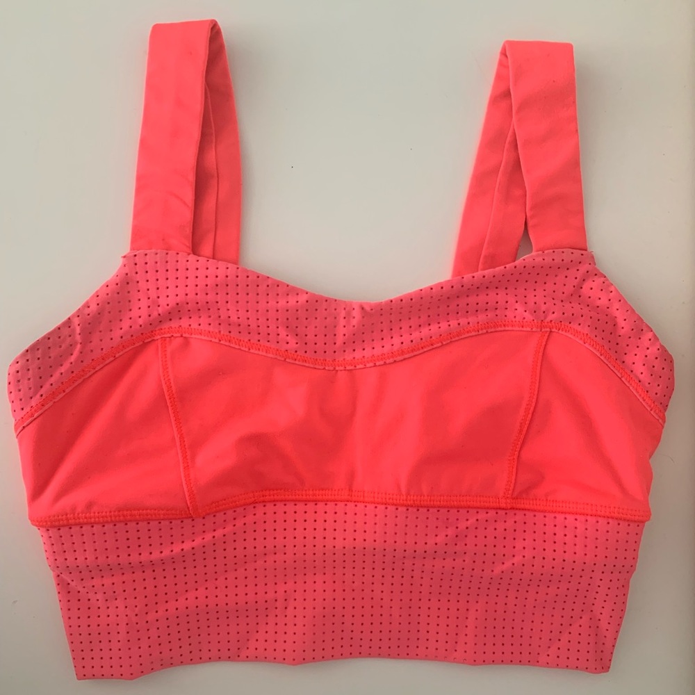 Bright Coral Lululemon Sports Bra/Crop Top